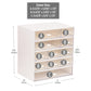 Mind Reader Stackable Craft Organizer with Drawers, Modular Storage Tower, Interlocking Design for Art Supplies, Office Supplies, Sewing, Beads, Plastic, Set of 5, White