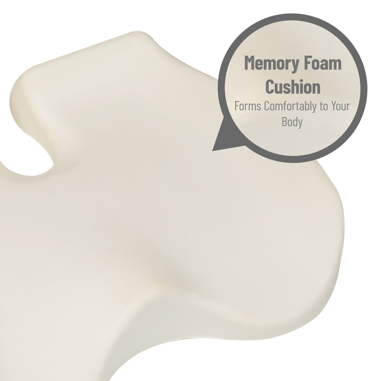 Mind Reader Memory Foam Seat Cushion, Ergonomic Pressure Relief for Office, Car, and More, Relieves Hip, Tailbone, Coccyx & Sciatica Pain, 18"L x 16.75"W x 4"H