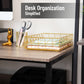 Mind Reader Document Organizer, Desktop Organizer, File Storage, Modern, Office, Metal, 9.5"L x 12.75"W x 3.25"H, Gold