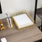 Mind Reader Document Organizer, Desktop Organizer, File Storage, Modern, Office, Metal, 9.5"L x 12.75"W x 3.25"H, Gold