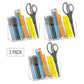 Mind Reader Pen and Accessories Holder, Desktop Organizer, Makeup Organizer, Office, Acrylic, 7"L x 2.5"W x 3.5"H, Set of 3, Clear