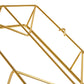 Mind Reader Gold Geometric Paper Tray, Modern Organizer for Documents, Folders, and Office Supplies, Durable and Stylish, Metal, 10"L x 12.25"W x 2"H, Gold