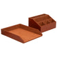 Mind Reader PU Leather Desk Organizer and Letter Tray Set, Stackable Paper Tray, Pen Cup and Card Holder, Brown