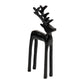 Mind Reader Modern Metal Reindeer Figurine, Sleek Aluminum Winter Holiday Decor, Rustic Contemporary Accent, Black