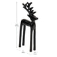 Mind Reader Modern Metal Reindeer Figurine, Sleek Aluminum Winter Holiday Decor, Rustic Contemporary Accent, Black