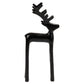 Mind Reader Modern Metal Reindeer Figurine, Sleek Aluminum Winter Holiday Decor, Rustic Contemporary Accent, Black