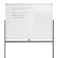 Mind Reader 9-to-5 Collection, Mobile, Double-Sided 47 x 35.5 Dry Erase Magnetic Board with Base and Wheels, Overall Size 49.5"L x 21"W x 73.5"H, White