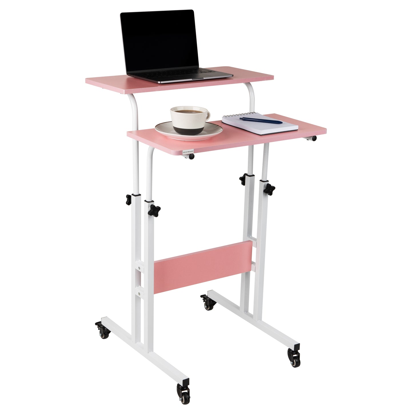 Mind Reader Standing Desk, Adjustable Height, Computer Desk, Laptop Desk, Portable, Rolling