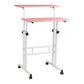 Mind Reader Standing Desk, Adjustable Height Laptop Workstation, Portable Rolling Desk on Wheels, Two-Tier Metal Frame