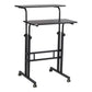 Mind Reader Standing Desk, Adjustable Height, Computer Desk, Laptop Desk, Portable, Rolling, 23.5"L x 19.5"W x 39"H