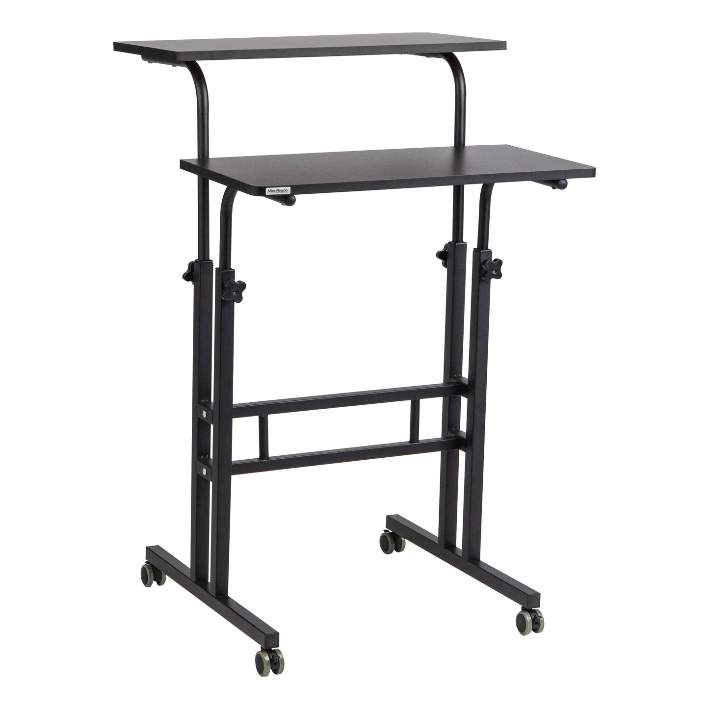 Mind Reader Standing Desk, Adjustable Height, Computer Desk, Laptop Desk, Portable, Rolling