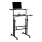 Mind Reader Standing Desk, Adjustable Height, Computer Desk, Laptop Desk, Portable, Rolling, 23.5"L x 19.5"W x 39"H