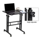 Mind Reader Standing Desk, Adjustable Height, Computer Desk, Laptop Desk, Portable, Rolling, 23.5"L x 19.5"W x 39"H