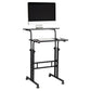 Mind Reader Standing Desk, Adjustable Height, Computer Desk, Laptop Desk, Portable, Rolling