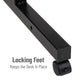 Mind Reader Standing Desk, Adjustable Height Laptop Workstation, Portable Rolling Desk on Wheels, Two-Tier Metal Frame