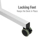 Mind Reader Standing Desk, Adjustable Height Laptop Workstation, Portable Rolling Desk on Wheels, Two-Tier Metal Frame