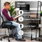 Mind Reader Memory Foam Seat Cushion with Air-Cloud Technology, Ergonomic Pressure Relief for Office Chair, Car, or Wheelchair, Sciatica, Coccyx, Tailbone & Hip Pain Support, Office, Memory Foam, 18"L x 13.5"W x 2.75"H