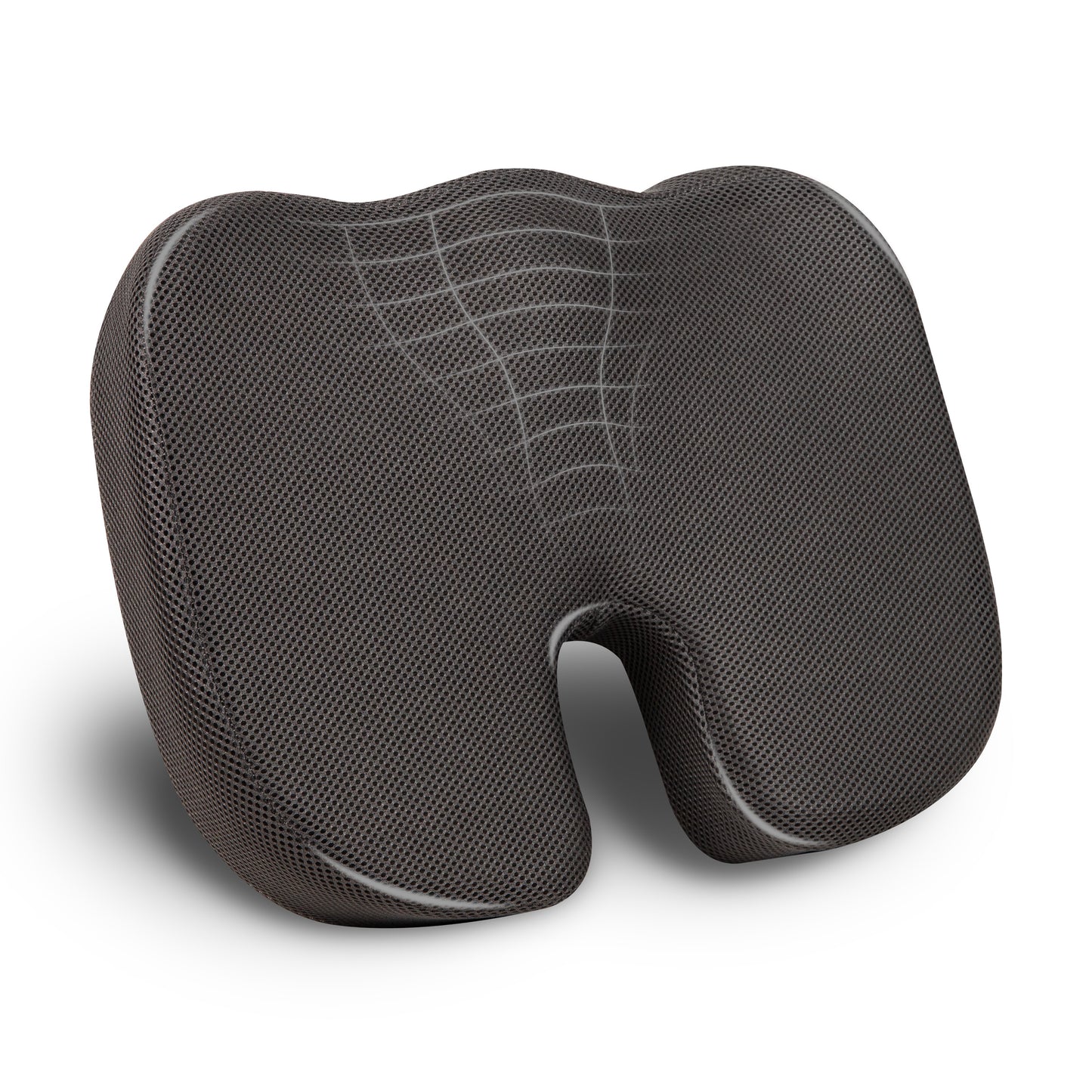 Mind Reader Memory Foam Seat Cushion with Air-Cloud Technology, Ergonomic Pressure Relief for Office Chair, Car, or Wheelchair, Sciatica, Coccyx, Tailbone & Hip Pain Support, Office, Memory Foam, 18"L x 13.5"W x 2.75"H