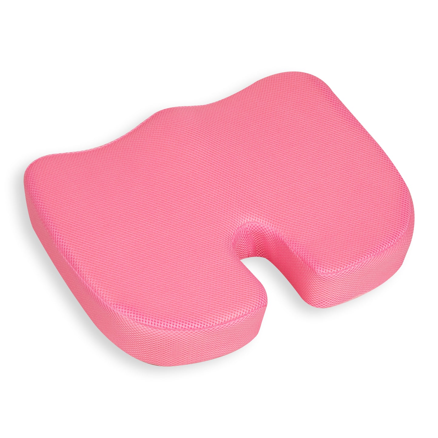 Mind Reader Memory Foam Seat Cushion with Air-Cloud Technology, Tailbone Cutout for Sciatica & Coccyx Relief, Non-Slip, Office Chair Cushion, Pink