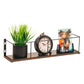 Mind Reader Desktop Shelf for Office Organization and Display, Mounting Hardware Included, Metal and Wood, Brown