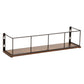 Mind Reader Desktop Shelf for Office Organization and Display, Mounting Hardware Included, Metal and Wood, Brown