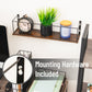 Mind Reader Desktop Shelf for Office Organization and Display, Mounting Hardware Included, Metal and Wood, Brown
