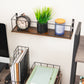 Mind Reader Desktop Shelf for Office Organization and Display, Mounting Hardware Included, Metal and Wood, Brown