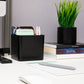 Mind Reader 2-Compartment Desktop Organizer, Removable Wood Divider, Non-Slip Base, Plastic and Wood