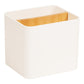Mind Reader 2-Compartment Desktop Organizer, Removable Wood Divider, Non-Slip Base, Plastic and Wood