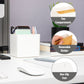 Mind Reader 2-Compartment Desktop Organizer, Removable Wood Divider, Non-Slip Base, Plastic and Wood