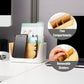 Mind Reader 5-Compartment Desktop Organizer, Adjustable Caddy, Plastic and Wood