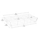 Mind Reader Foundation Collection, Snack Organizer Tray, 4 Compartments, Serveware, Entertaining, Breakroom, 19.25"L x 11.325"W x 3.325"H, Clear