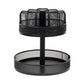 Mind Reader Network Collection, 2-Tier Granola Bar and Snack Carousel, Lazy Susan,  Countertop Organizer, Breakroom, Metal Mesh, Black