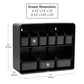 Mind Reader Snack Organizer, Countertop Organizer, Snacks, Drinks, Pantry, Breakroom, Kitchen, 18"L x 7.25"W x 14.5"H, Black