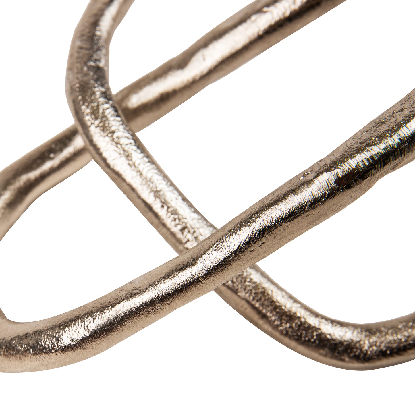 Mind Reader Metal Geometric Infinity Sculpture, Modern Home and Office Decor, Accent for Desks, Coffee Tables, and Shelves, Metal, Silver