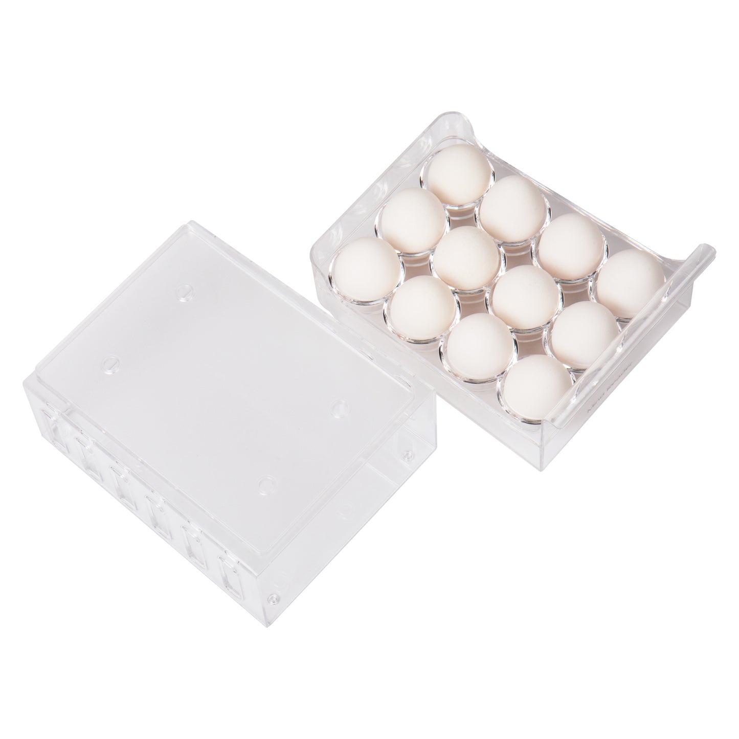 Mind Reader Egg Storage Drawer for Refrigerator, Fridge Organizer, Stackable, Bin, 6.75"L x 8.75"W x 3.5"H, Set of 2, Clear