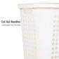 Mind Reader Slim Tapered Laundry Hamper with Lid, 50L Plastic Clothes Basket with Swiss Cross Cut-Outs, Lightweight & Ventilated Laundry Bin with Handles