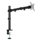Mind Reader Single Monitor Desk Mount for 13–32 Inch Screens, Adjustable Tilt ±45°, Swivel ±90°, Rotate 180°, VESA 75x75/100x100, Holds up to 17.6 lbs, Cable Management, Quick Release, Black