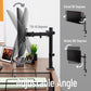 Mind Reader Single Monitor Desk Mount for 13–32 Inch Screens, Adjustable Tilt ±45°, Swivel ±90°, Rotate 180°, VESA 75x75/100x100, Holds up to 17.6 lbs, Cable Management, Quick Release, Black