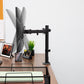 Mind Reader Single Monitor Desk Mount for 13–32 Inch Screens, Adjustable Tilt ±45°, Swivel ±90°, Rotate 180°, VESA 75x75/100x100, Holds up to 17.6 lbs, Cable Management, Quick Release, Black