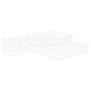 Mind Reader 3-Piece Acrylic Desktop Organizer Set, Frosted Clear Paper Tray, Accessory Tray, Pen and Supply Organizer, Modular Desk Organization System