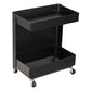 Mind Reader Under Desk Rolling Cart, 2-Tier Steel Utility Organizer, No Assembly Required, 12"L x 20"W x 23.5"H, Black