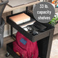 Mind Reader Under Desk Rolling Cart, 2-Tier Steel Utility Organizer, No Assembly Required, 12"L x 20"W x 23.5"H, Black