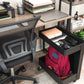 Mind Reader Under Desk Rolling Cart, 2-Tier Steel Utility Organizer, No Assembly Required, 12"L x 20"W x 23.5"H, Black