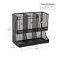 Mind Reader Network Collection, 2-Tier, 6 Compartment Coffee Cup and Condiment Storage, Countertop Organizer, Breakroom, Metal Mesh, Black