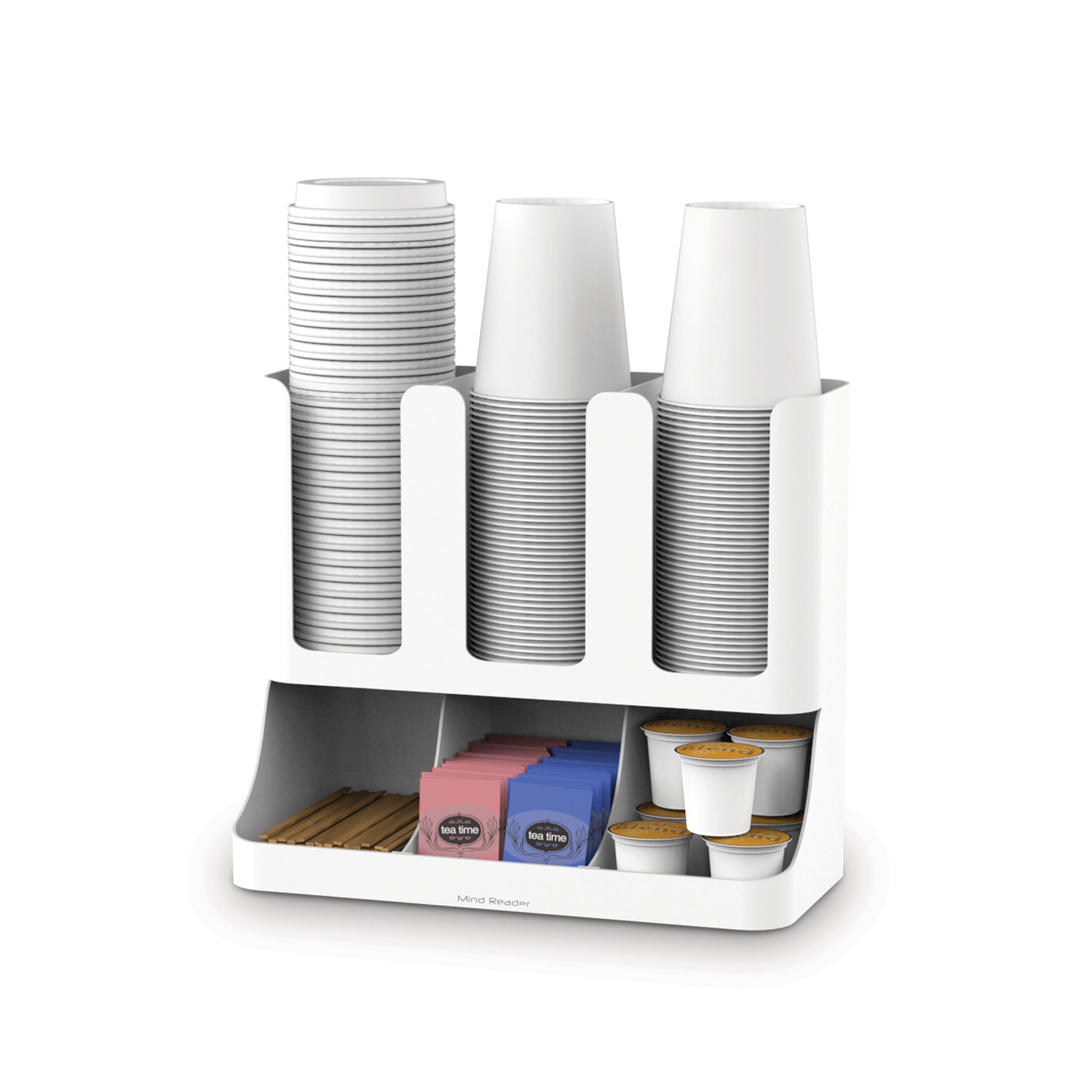 Mind Reader Anchor Collection, 6-Compartment, 2-Tier Coffee Cup and Co –  Mindreaderstore