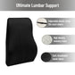 Mind Reader Lumbar Support Cushion for Office Chair and Car Seat, Memory Foam, Back Pain Relief, Improves Posture, 14.5"L x 5"W x 18.5"H, Black