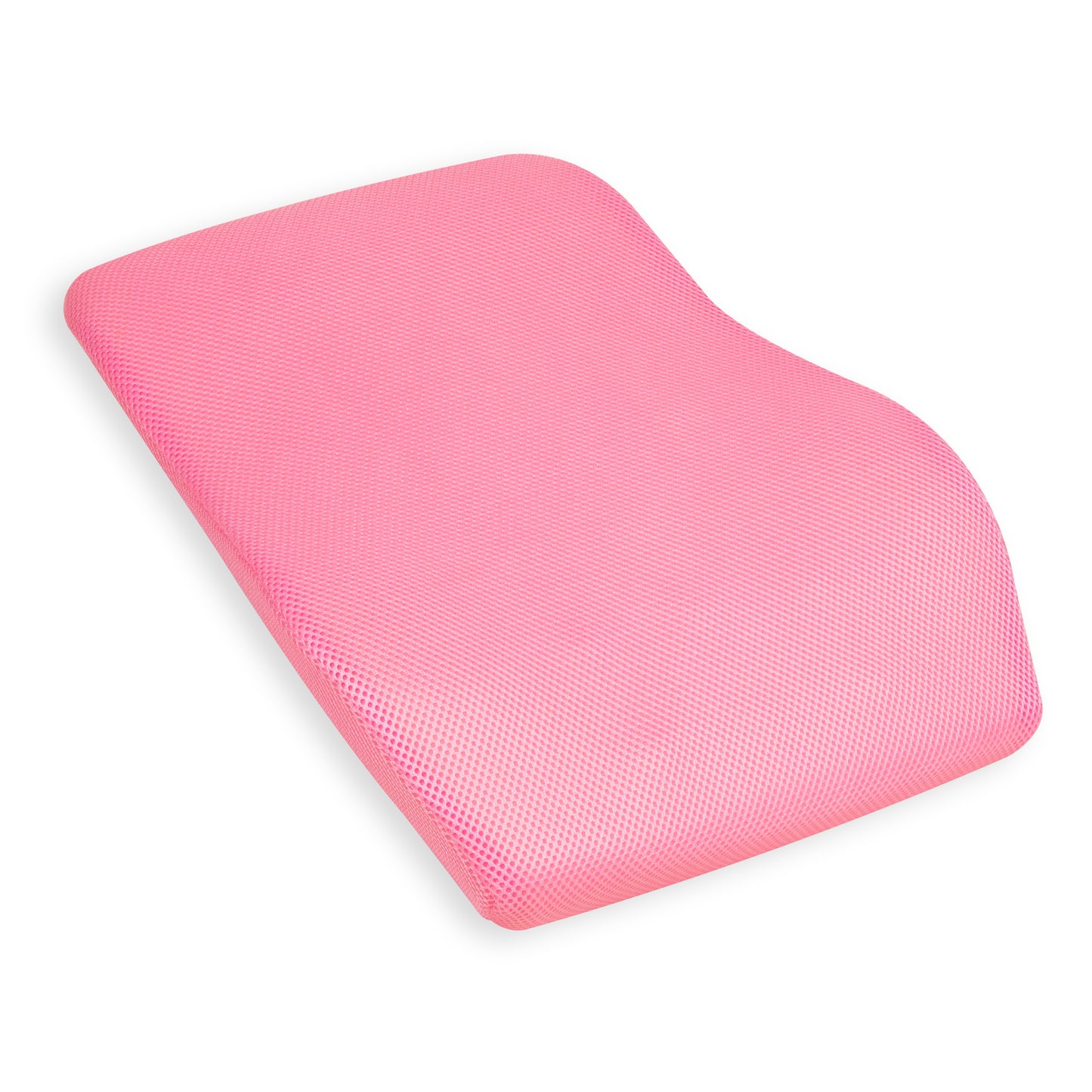 Mind Reader Air-Cloud Lumbar Cushion, Memory Foam Back Support Pillow for Lower Back Pain Relief, Adjustable Strap, Office Chair and Car Seat, Pink