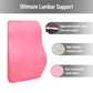 Mind Reader Air-Cloud Lumbar Cushion, Memory Foam Back Support Pillow for Lower Back Pain Relief, Adjustable Strap, Office Chair and Car Seat, Pink