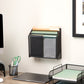 Mind Reader Vertical File Storage, Desktop Organizer, Wall Mount, Office, Metal Mesh, 12.5"L x 3.75"W x 11.5"H